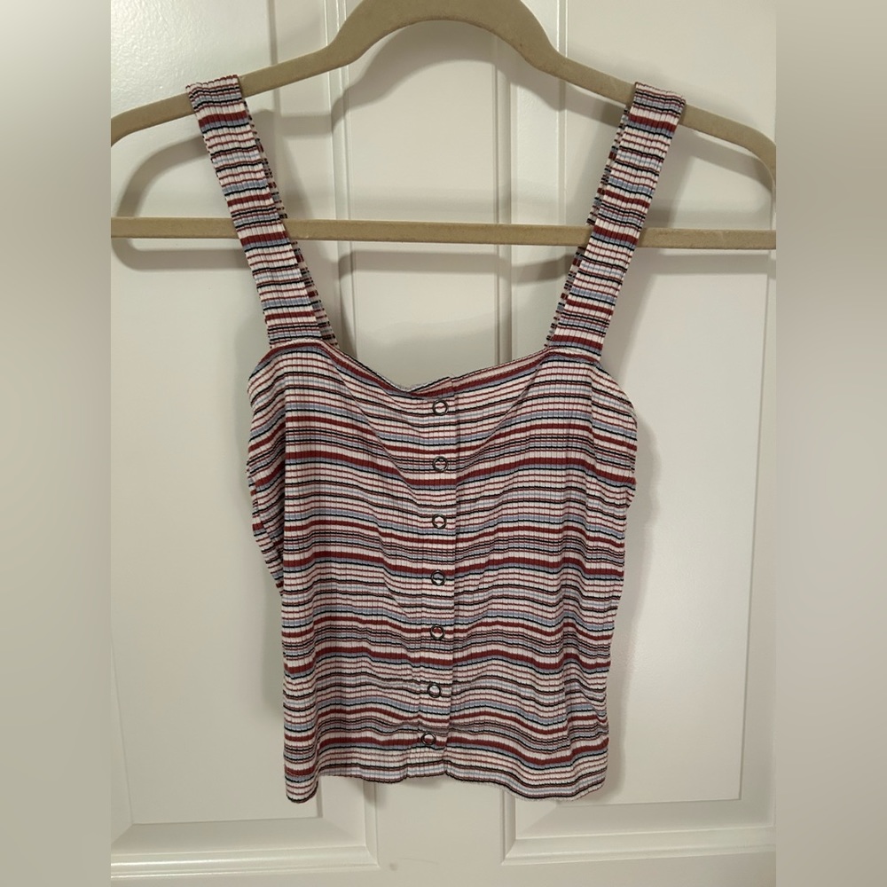 American Eagle square neck striped tank top. Size XS.